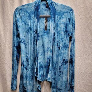 Made by Johnny Small Blue and White Tye Dye Jacket Cardigan - NWT